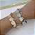 Pulseira Bijuteria Dourado e Prata Mandamentos - Imagem 2