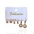 Trio Brincos Folheado Ouro 18k e Prata 925 Argolas Redondo Cravejado - Imagem 1