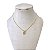 Colar Folheado Ouro 18k Ramo De Folhas Cravejada - Imagem 1