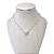 Colar Folheado Ouro 18k e Prata 925 Coração Cravejado - Imagem 1