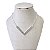 Colar Folheado Ouro 18k e Prata 925 V Strass - Imagem 2