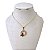 Colar Folheado Ouro 18k e Prata 925 Mandala Borboleta Strass - Imagem 1