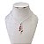Colar Folheado Prata 925 Flor Resinada Strass - Imagem 1