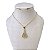 Colar Folheado Ouro 18k Nossa Senhora Vazada Strass - Imagem 1