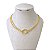 Choker Folheada Ouro 18k e Prata 925 Nó Trabalhada - Imagem 1