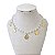 Choker Folheada Ouro 18k Pai Nosso Pérolas - Imagem 1