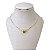 Choker Folheada Ouro 18k Laminada Coração - Imagem 1