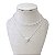 Choker Dupla Folheada Prata 925 Cristais Coração Cravejado - Imagem 1