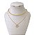 Colar Duplo Folheado Ouro 18k Riviera Coração Cravejado - Imagem 1