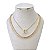Colar Duplo Folheada Ouro 18k Gota Cristal Riviera - Imagem 1