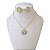 Conjunto Folheado Ouro 18k e Prata 925 Mandala Strass - Imagem 1
