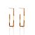 Brinco Folheado Ouro 18k Argola Quadrada - Imagem 1