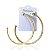 Brinco Folheado Ouro 18k e Prata 925 Argola Laminada Trabalhada - Imagem 3