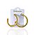 Brinco Folheado Ouro 18k e Prata 925 Argola Laminada Lisa - Imagem 1