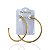 Brinco Folheado Ouro 18k e Prata 925 Argola Trabalhada - Imagem 3