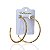 Brinco Folheado Ouro 18k e Prata 925 Argola Lisa - Imagem 3