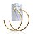 Brinco Folheado Ouro 18k e Prata 925 Argola Lisa - Imagem 5