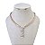 Colar Folheado Ouro 18k Riviera Triangulo Gotas Cravejada - Imagem 1