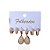 Trio Brincos Folheado Ouro 18k e Prata 925 Argola Gota Cravejada - Imagem 1