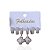 Trio Brincos Folheado Ouro 18k e Prata 925 Argola Trevo Cravejada - Imagem 2