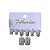 Trio Brincos Folheado Ouro 18k e Prata 925 Argola Quadrado Cravejado - Imagem 2