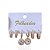 Trio Brincos Folheado Ouro 18k e Prata 925 Argola Ponto de Luz Redondo Cravejado - Imagem 1