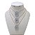 Colar Folheado Ouro 18k e Prata 925 Letra Inicial Oval Cravejada - Imagem 2