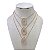 Colar Folheado Ouro 18k e Prata 925 Letra Inicial Oval Cravejada - Imagem 1