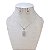 Conjunto Folheado Ouro 18k e Prata 925 Nossa Senhora Cravejada quadrado Mini - Imagem 2