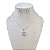 Conjunto Folheado Ouro 18k e Prata 925 Nossa Senhora Cravejada Redondo Mini - Imagem 2