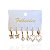 Trio Brincos Folheado Ouro 18k e Prata 925 Argola Borboleta Perola Coração Cravejada - Imagem 1
