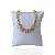 Pulseira Folheada Ouro 18k e Prata 925 Bolinha Quadrado Cravejado - Imagem 1