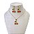 Conjunto Folheado Ouro 18k e Prata 925 Cereja Strass - Imagem 1