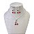 Conjunto Folheado Ouro 18k e Prata 925 Cereja Strass - Imagem 2