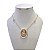 Colar Folheado Ouro 18k e Prata 925 Nossa Senhora Cravejada Pérolas - Imagem 1