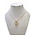 Colar Folheado Ouro 18k e Prata 925 Nossa Senhora Cravejada - Imagem 1
