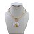 Colar Folheado Ouro 18k Correntaria Nossa Senhora Mandala Cravejada - Imagem 1