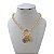 Colar Folheado Ouro 18k Correntaria Mandala Religioso Cravejado - Imagem 1