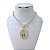 Colar Folheado Ouro 18k e Prata 925 Cordão Baiano Nossa Senhora Cravejada - Imagem 1