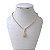 Colar Folheado Ouro 18k e Prata 925 Riviera Gota Cravejada - Imagem 1