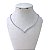 Colar Folheado Ouro 18k e Prata 925 Riviera V Cravejado - Imagem 2