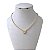 Colar Folheado Ouro 18k e Prata 925 Riviera Coração Cravejado - Imagem 1