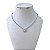 Colar Folheado Ouro 18k e Prata 925 Riviera Coração Cravejado - Imagem 2