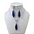Conjunto Folheado Ouro 18k e Prata 925 Gota Comprida Cristal Cravejada - Imagem 8