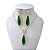 Conjunto Folheado Ouro 18k e Prata 925 Gota Comprida Cristal Cravejada - Imagem 5