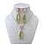 Conjunto Folheado Ouro 18k e Prata 925 Gota Comprida Cristal Cravejada - Imagem 2