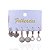 Trio Brincos Folheado Ouro 18k e Prata 925 Argolas Redondo Cravejado - Imagem 2