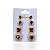 Quatro Brincos Folheado Ouro 18k e Prata 925 Coração Cravejado - Imagem 4