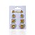 Quatro Brincos Folheado Ouro 18k e Prata 925 Coração Cravejado - Imagem 9