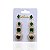 Quatro Brincos Folheado Ouro 18k e Prata 925 Coração Cravejado - Imagem 5